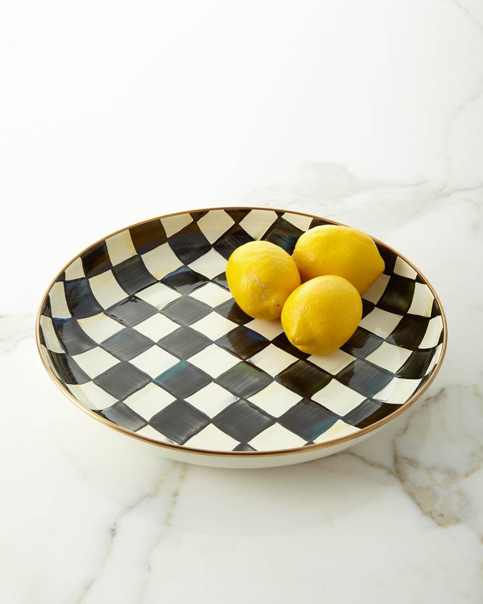 Courtly Check Enamel Abundant Bowl