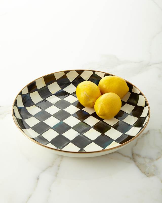 Courtly Check Enamel Abundant Bowl