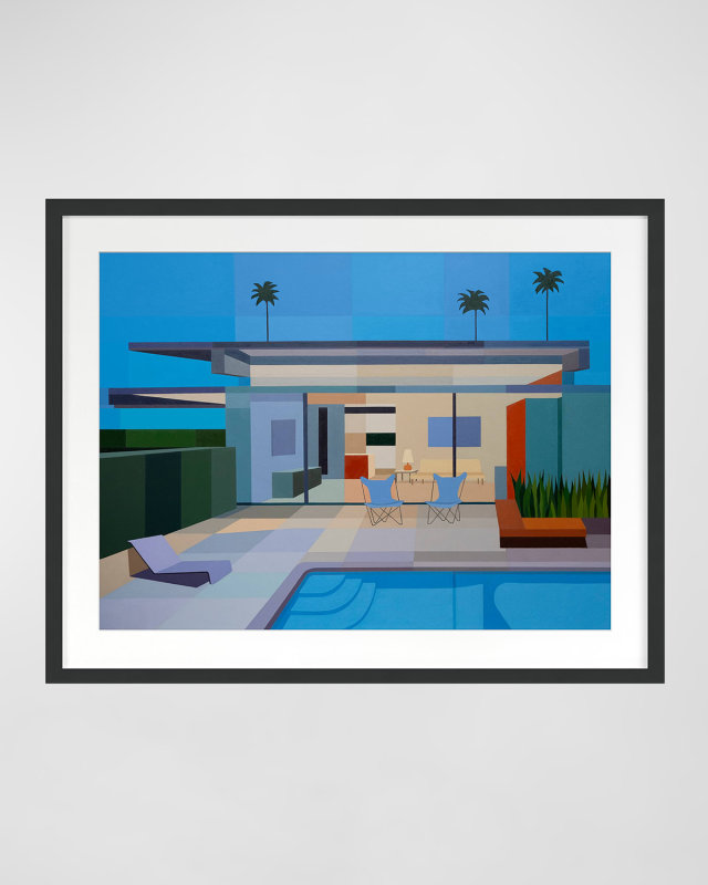 "Wexler Steel House" Print by Andy Burgess, Framed Under Glass