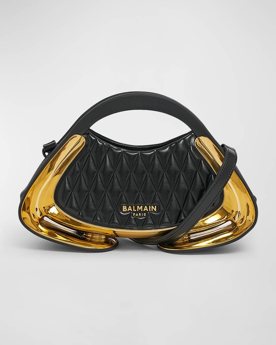 Jolie Madam Small Top-Handle Bag in Quilted Faux Leather
