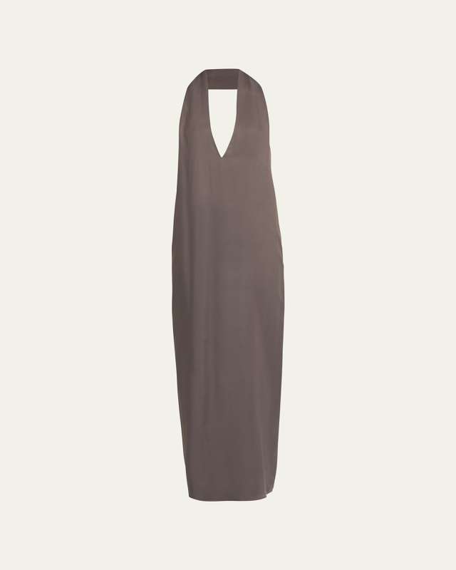 The Sybil Silk Halter Dress