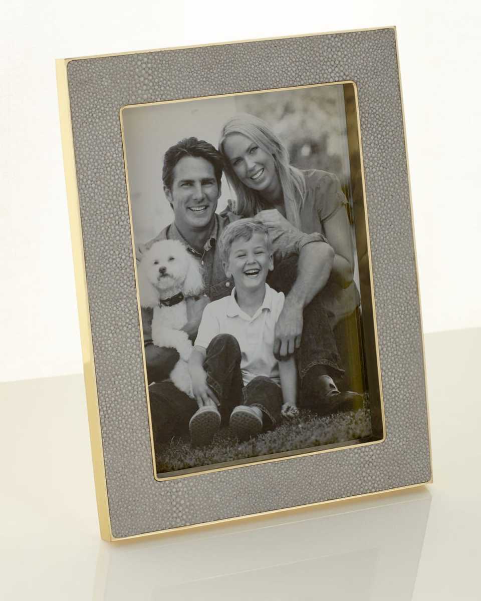 Classic Dove Faux-Shagreen 5" x 7" Frame
