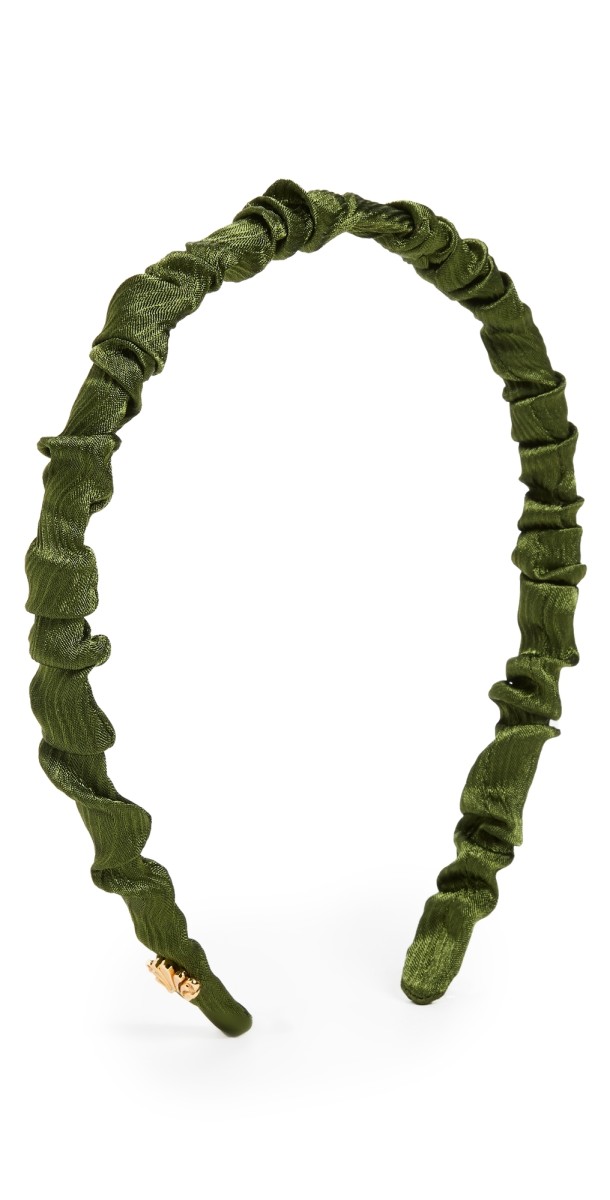 Lele Sadoughi Jessie Silk Headband Pine Gr
