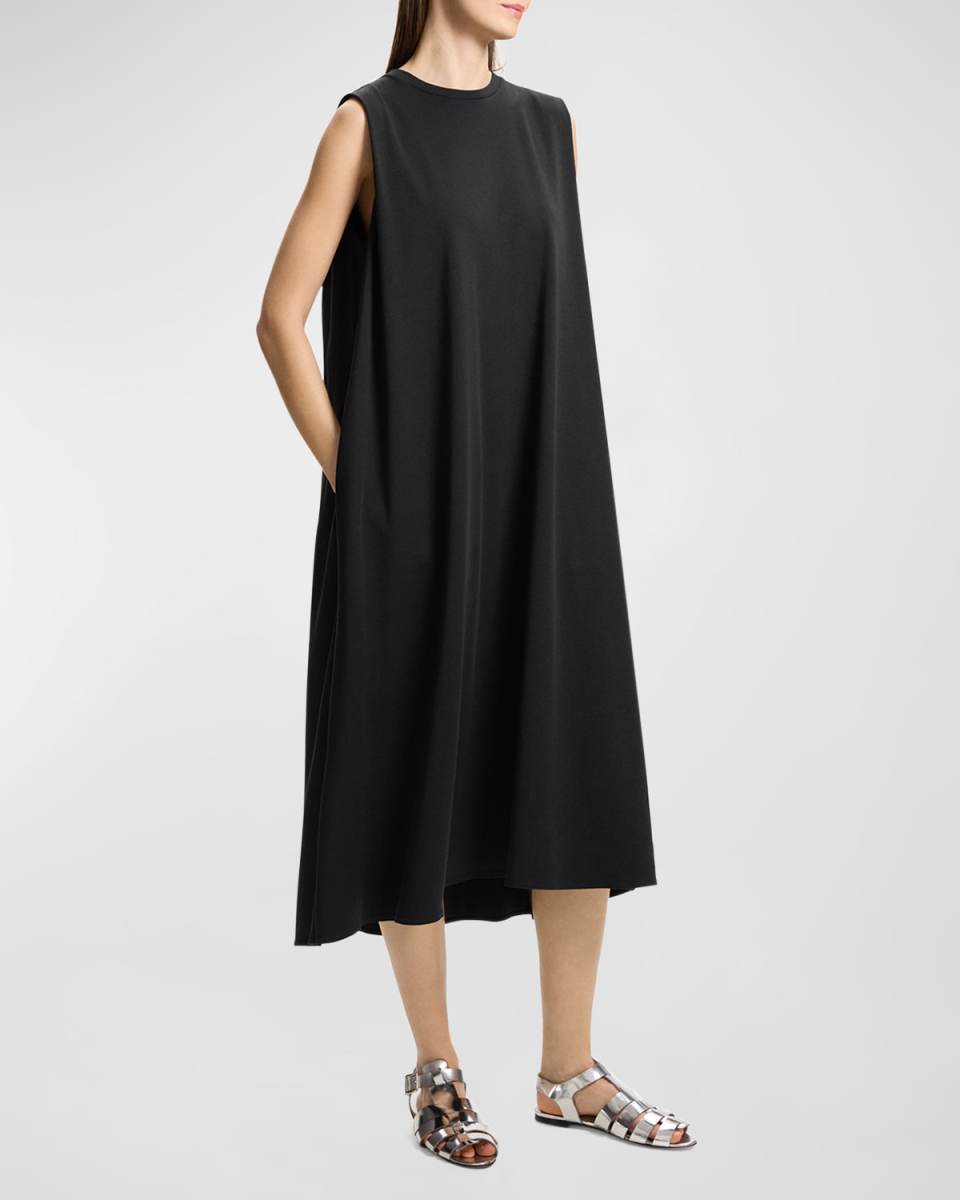 Clinton Knit Sleeveless Crewneck Midi Dress