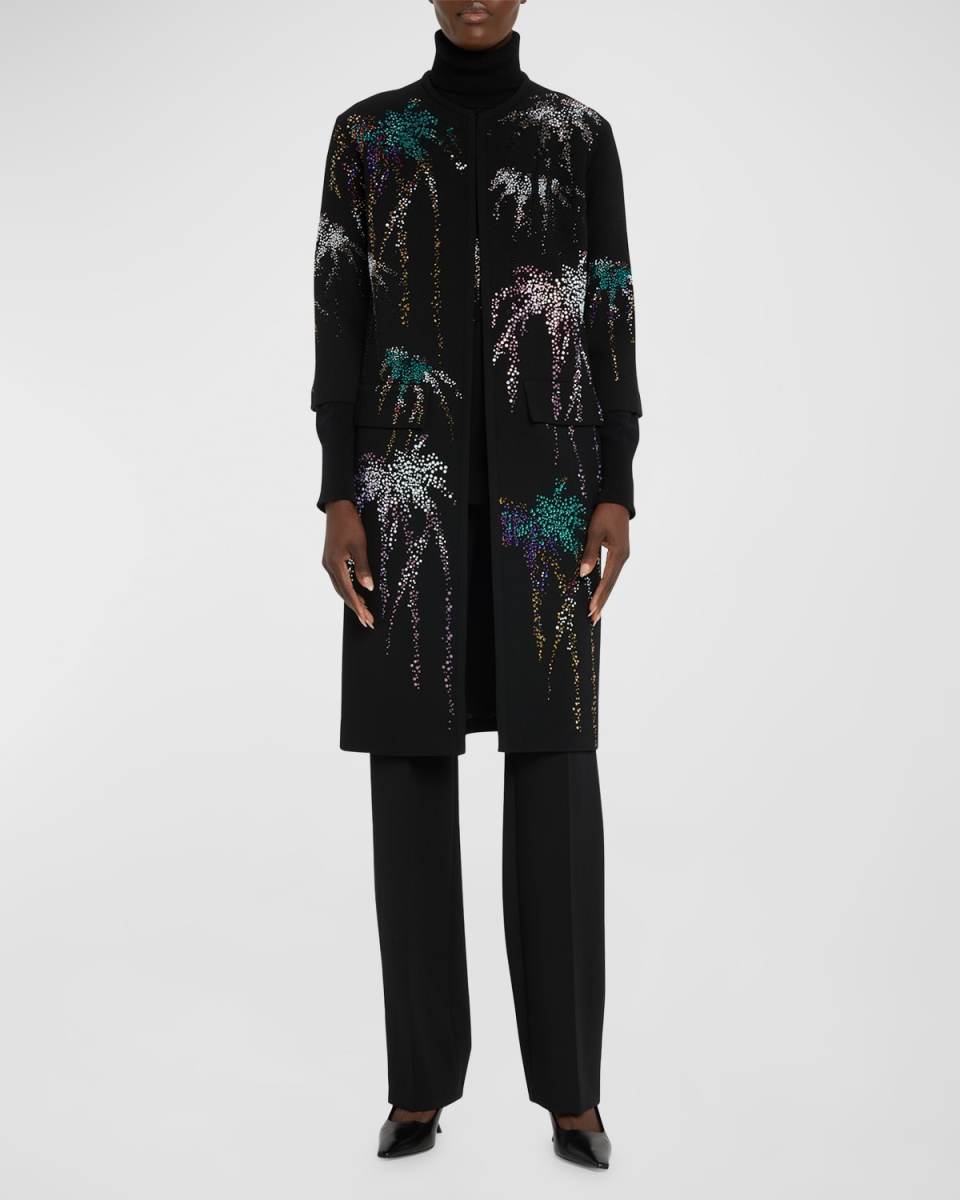 Aladdin Sane Embellished Wool Duster Coat