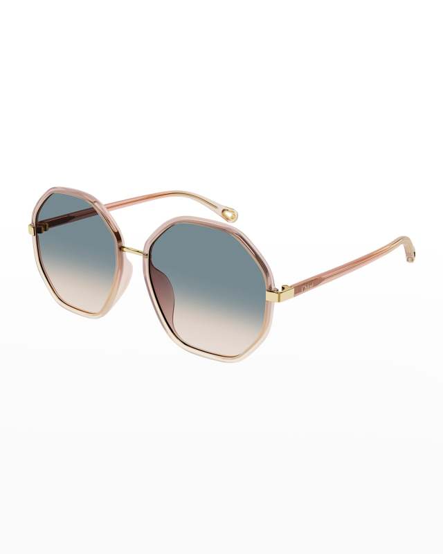Ombré Round Injection Plastic Sunglasses