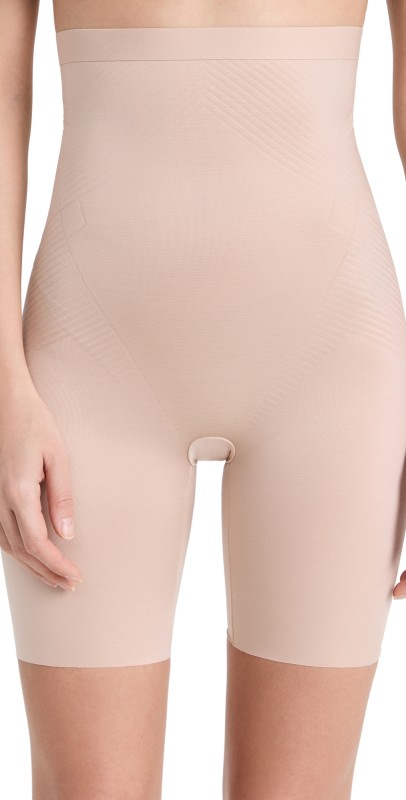 SPANX SPANXshape Invisible High-Waisted Mid-Thigh Short Very Black