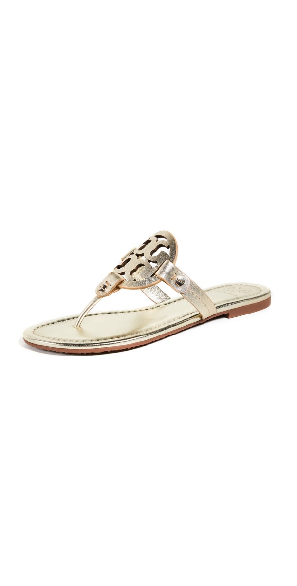 Tory Burch Miller Thong Sandals Spark Gold