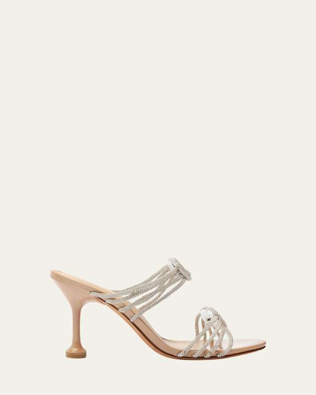 Vicky Crystal Knot Mule Sandals