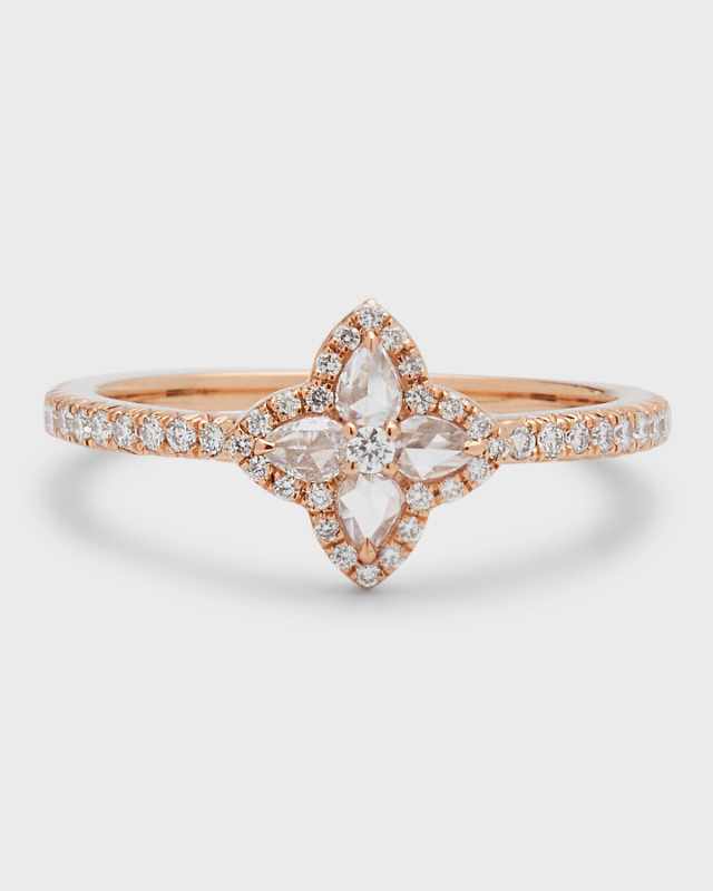 Blossom 18K Rose Gold Blossom Motif Diamond Ring, Size 6, 0.34tcw