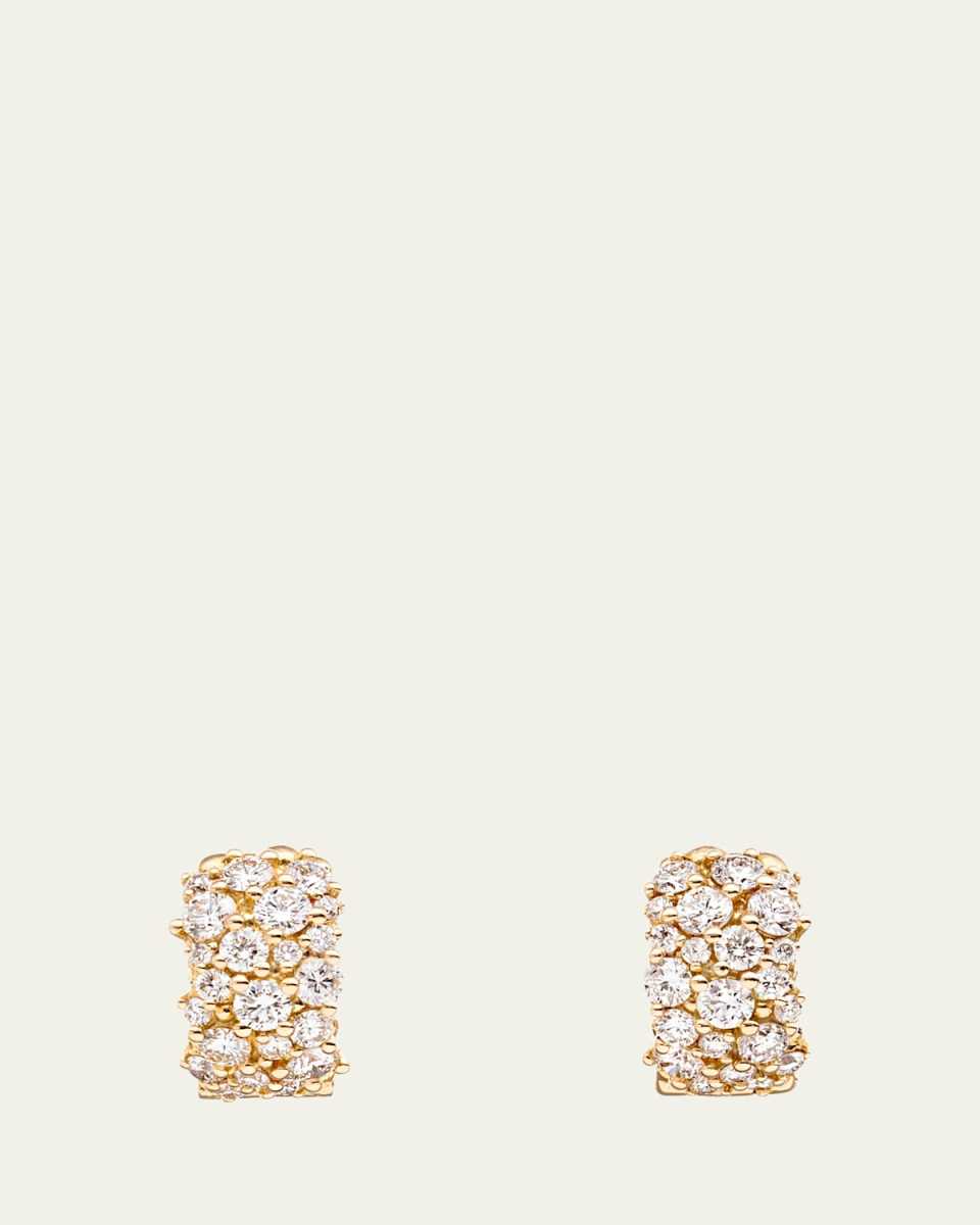 18K Gold Large Diamond Confetti Huggie Earrings