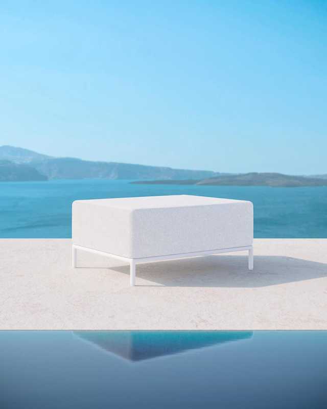 Kamari Ottoman & Polar Cushion