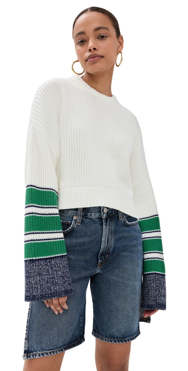 STAUD Cliff Sweater Ivory Multi