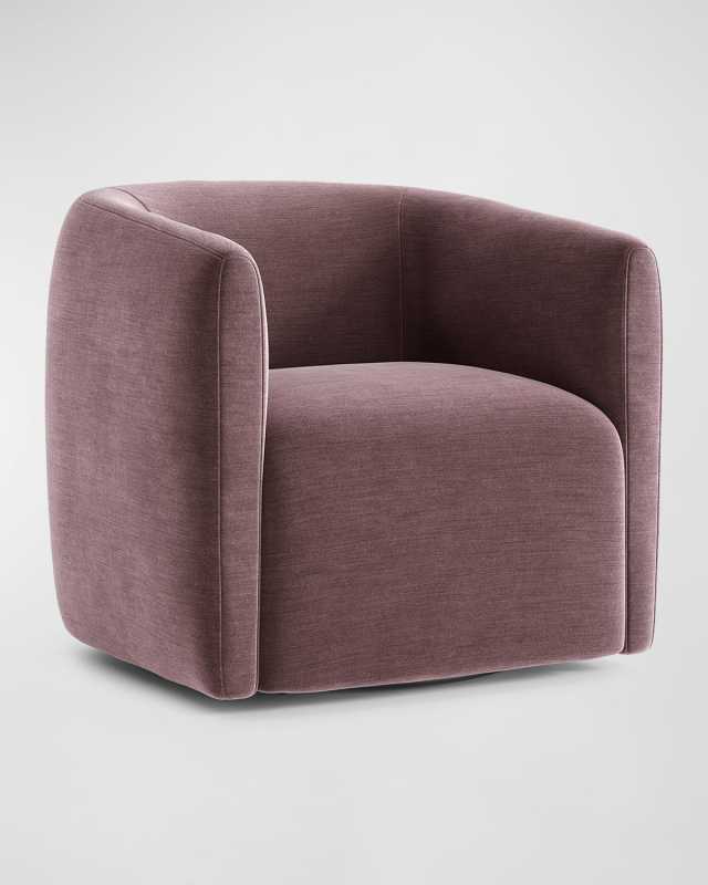 Aline Dark Purple Swivel Chair