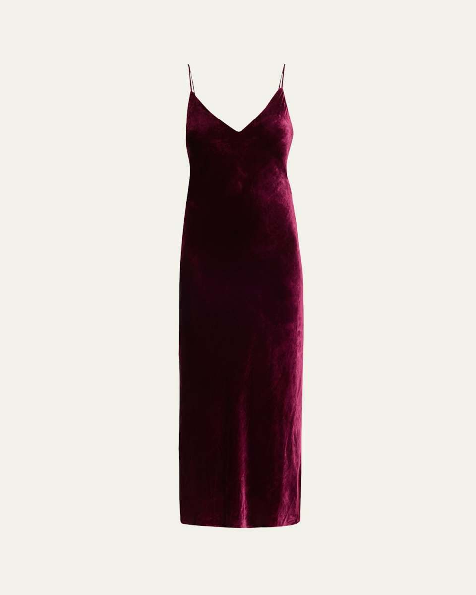Seridie Velvet Mid-Length Slip Dress