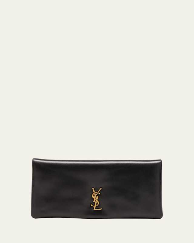 Calypso YSL Pouch Clutch Bag in Lambskin Leather