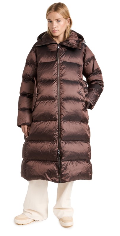 Varley Payton Puffer Coat Dark Truffleetallic