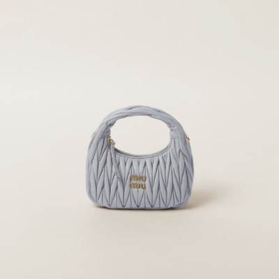 MIU MIU Wander matelassé nappa leather hobo bag