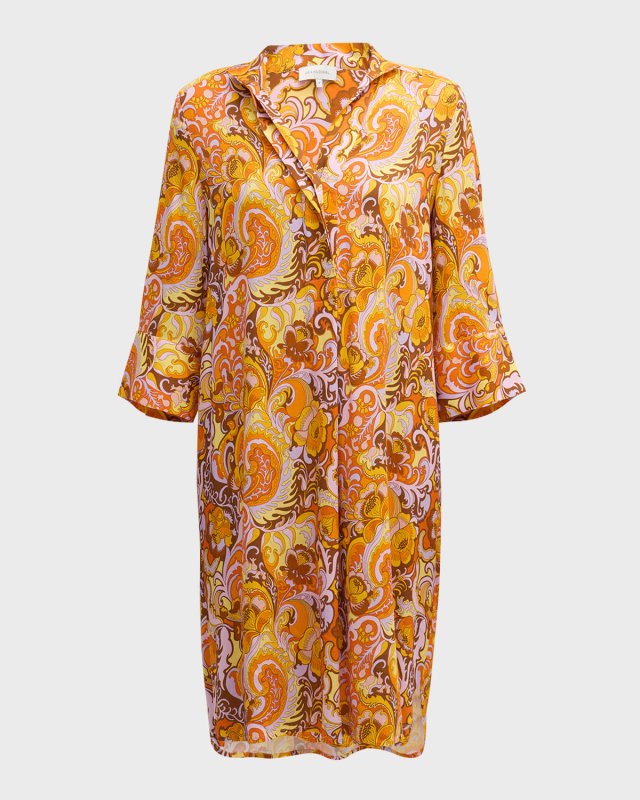 Kamilles Dea Floral-Print Midi Shirtdress