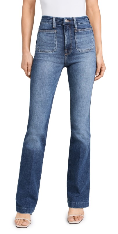 Good American Good Curve Boot Jeans with Patch Pockets Indigo708