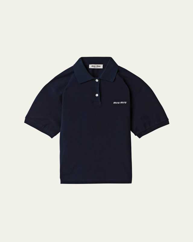 Logo Embroidered Cotton Polo Shirt