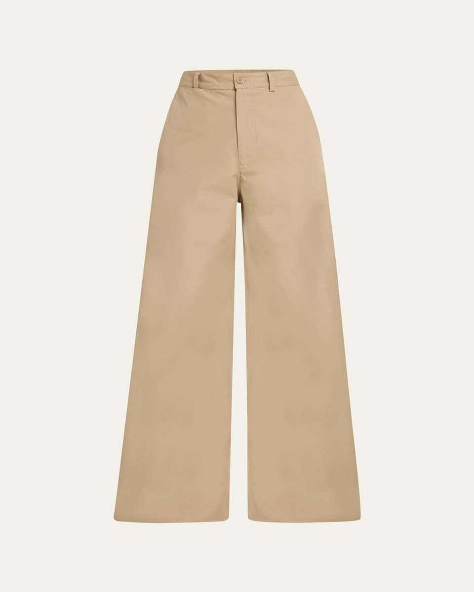 Wide-Leg Draped Pants