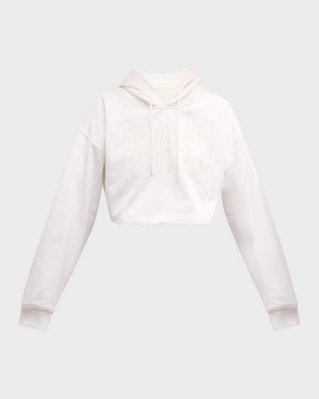 Cropped Logo Hoodie