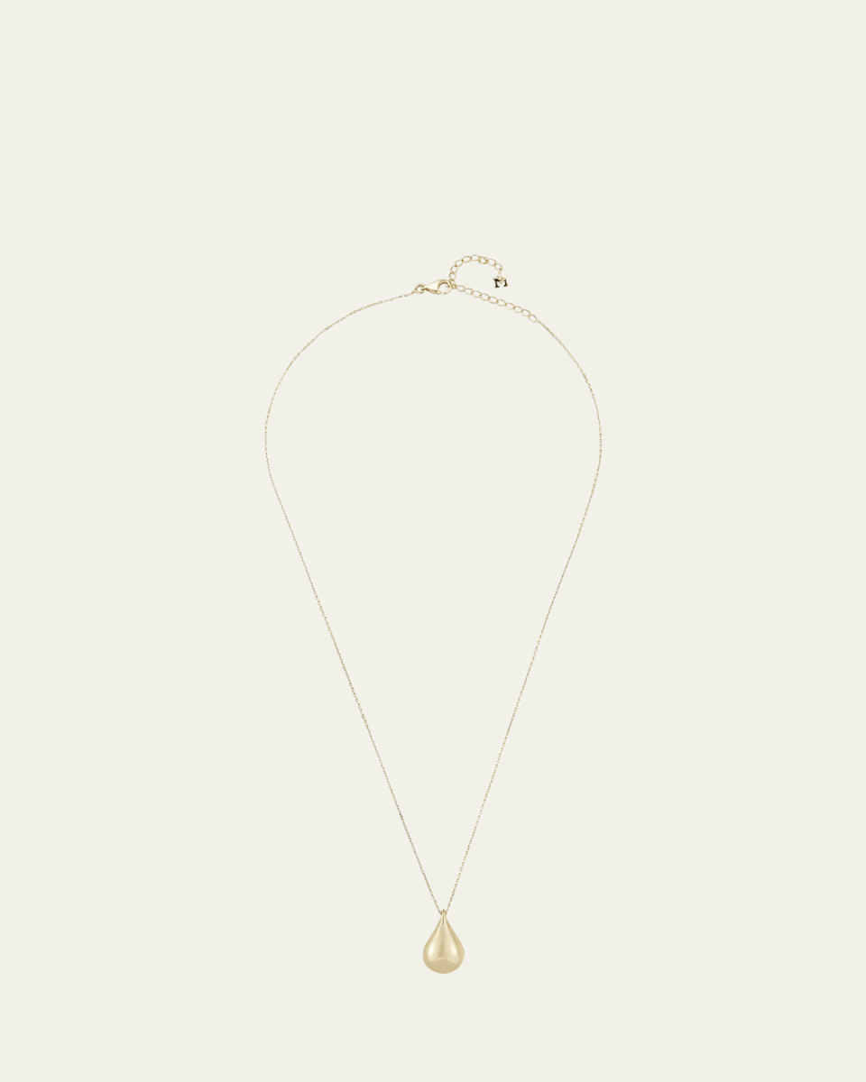 14K Gold Water Droplet Necklace