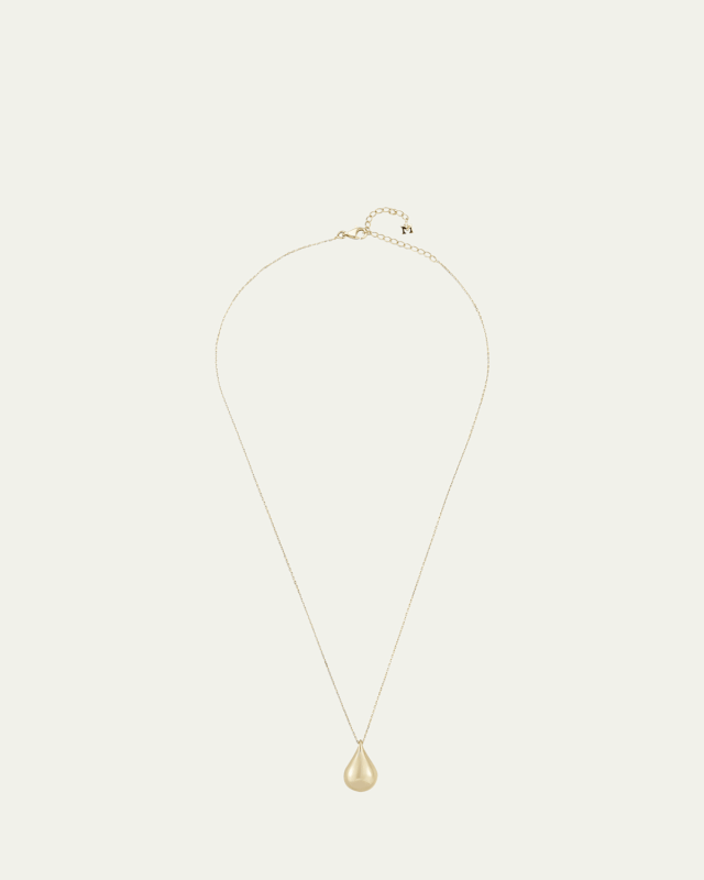 14K Gold Water Droplet Necklace