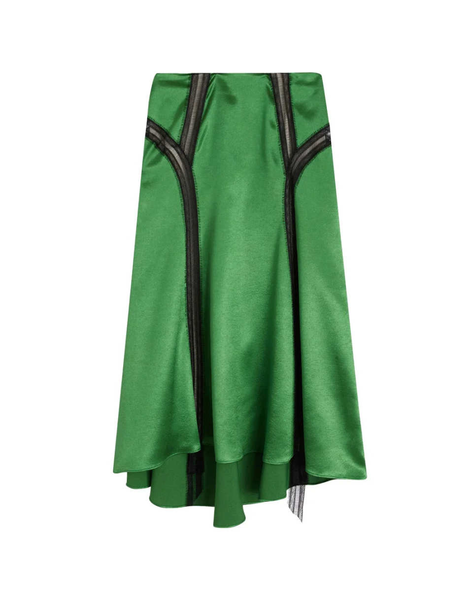 Satin Flared Skirt
