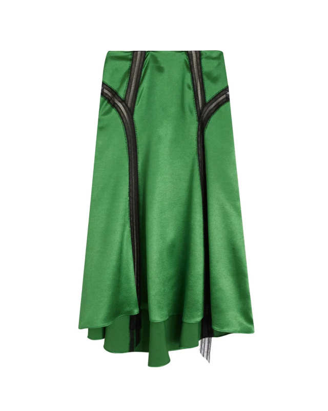 Satin Flared Skirt