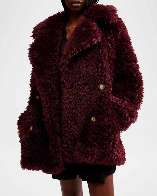 Sophie Faux Fur Peacoat