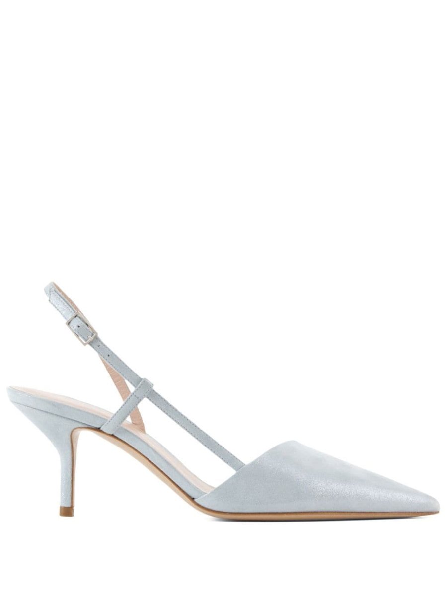 pointed-toe leather pumps