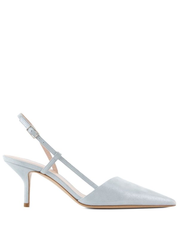pointed-toe leather pumps