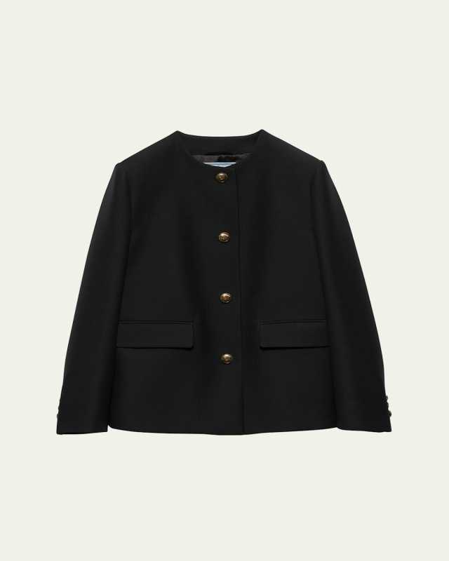 Twill Weave Wool Jacket