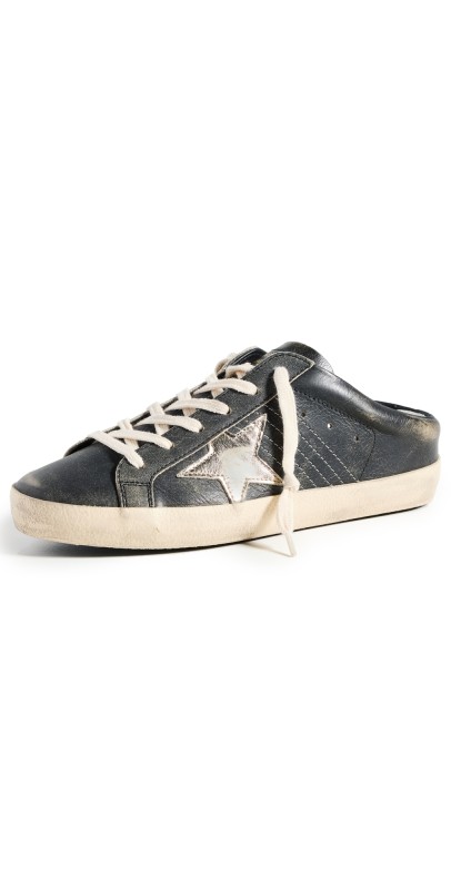Golden Goose Super Star Sabot Sneakers Black/Platinum