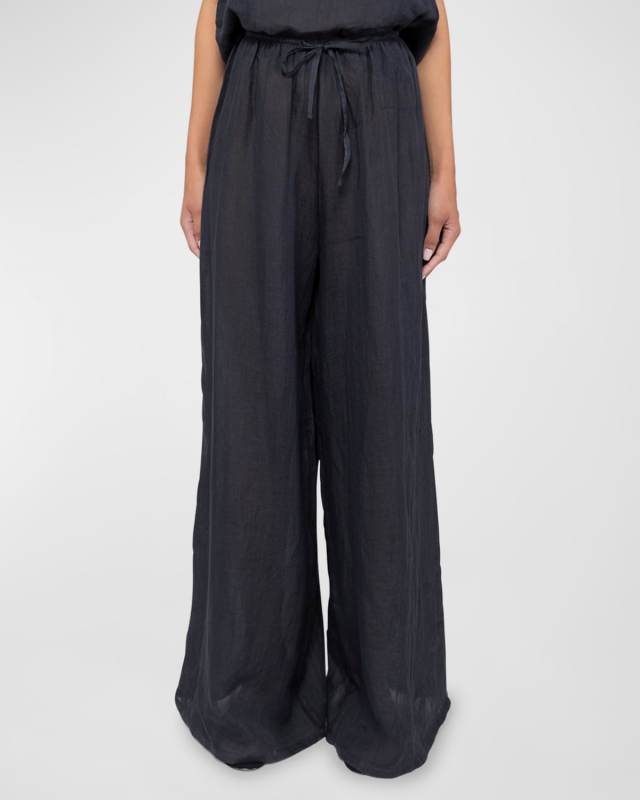 Niko Drawstring Wide-Leg Pants