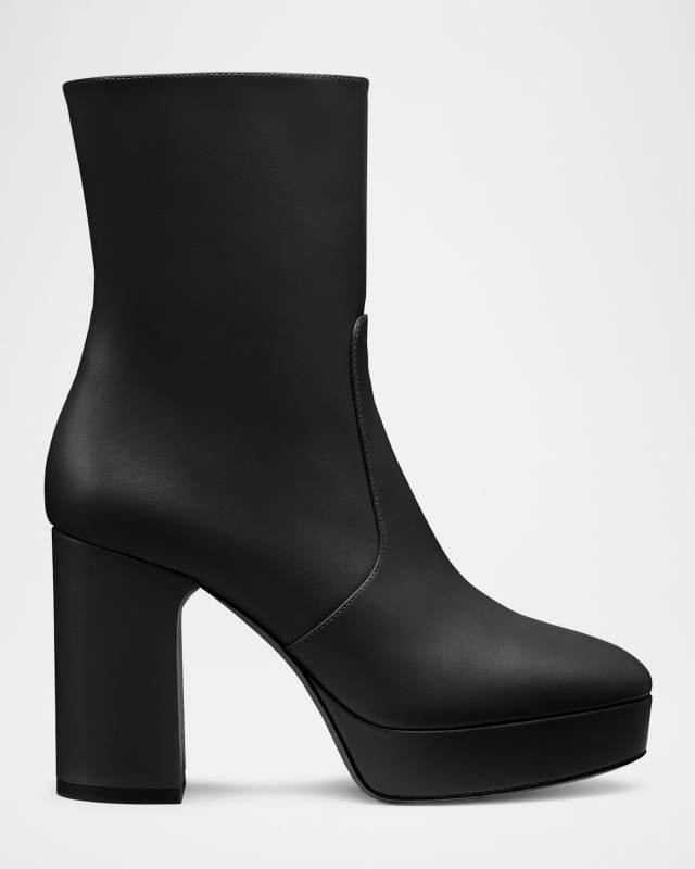 Dayna Leather Platform Booties