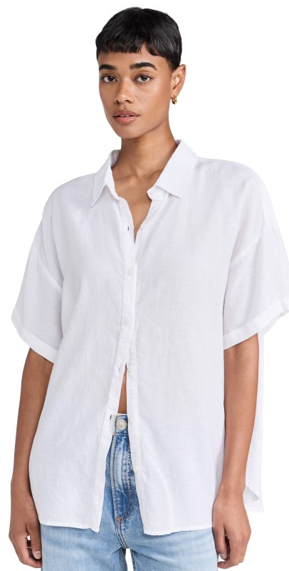 Splendid Dawson Linen Button Down White