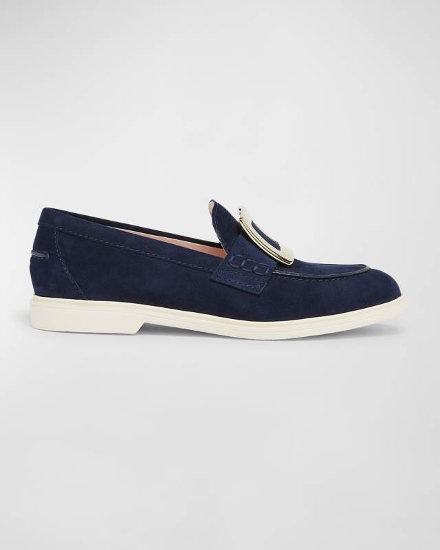 Suede Buckle Summer Loafers