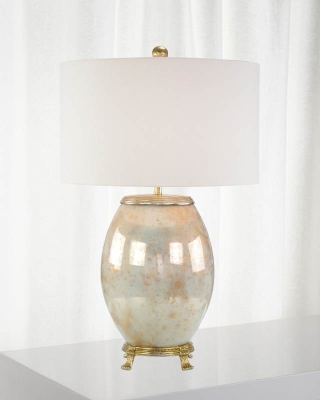 Melded White & Brass Lamp