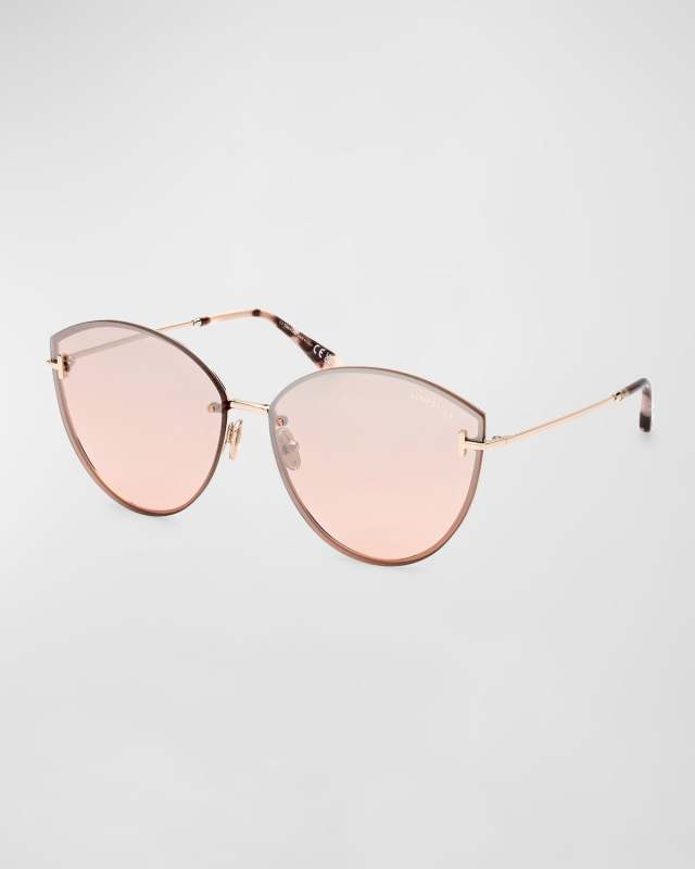 Evangeline Metal Cat-Eye Sunglasses