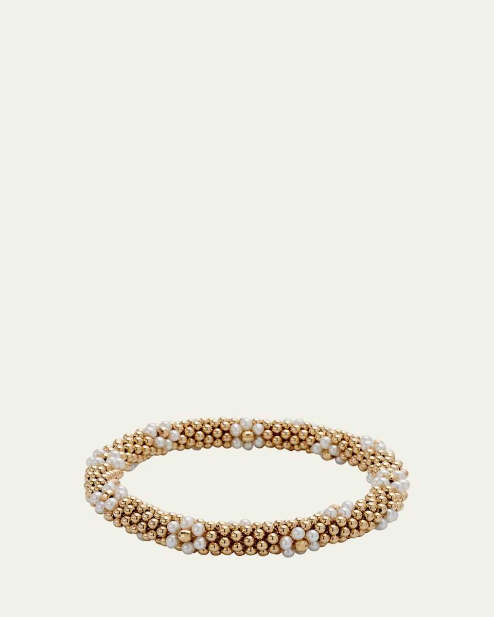 14K Daisy Pearl Bracelet