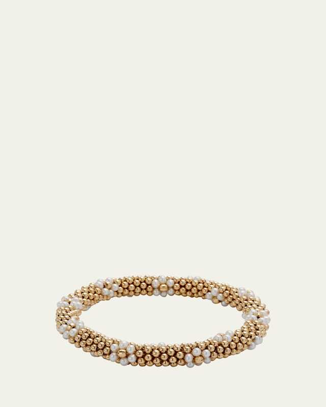 14K Daisy Pearl Bracelet