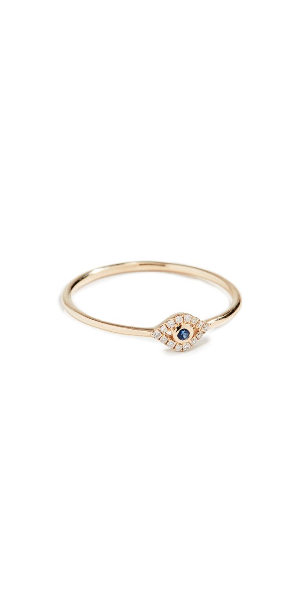 Sydney Evan 14k Gold Small Evil Eye Ring Gold
