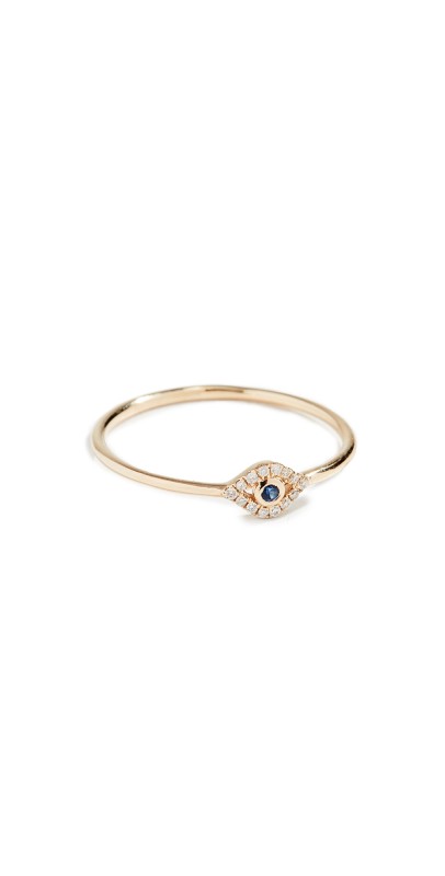 Sydney Evan 14k Gold Small Evil Eye Ring Gold