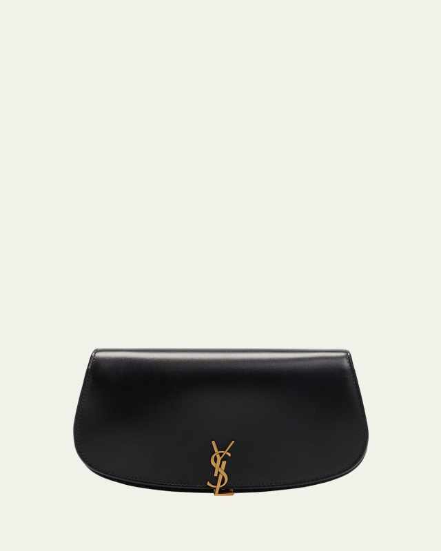 Voltaire YSL Monogram Wallet on Chain in Grained Leather
