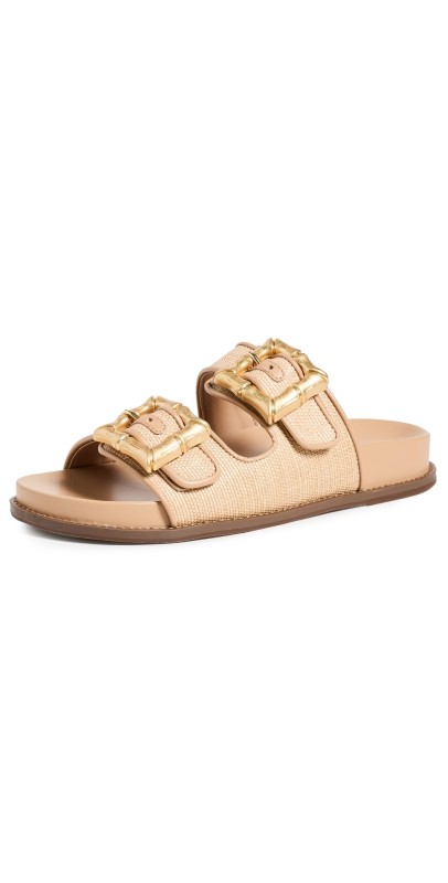 Schutz Enola Casual Slides Areia/Light Wood