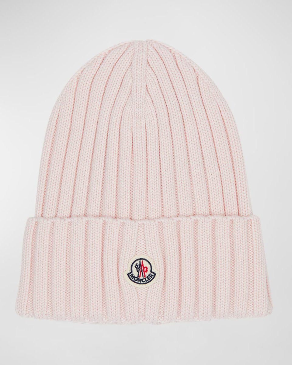 Ribbed Wool Beanie w/ Logo