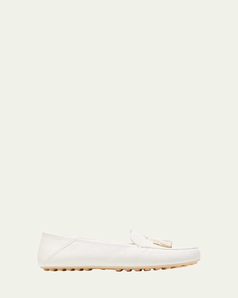 Leather Tassel Moccasin Driver Loafers